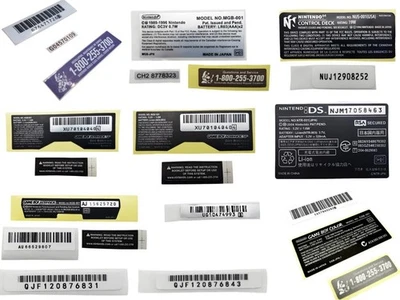 Nintendo / Game Boy Replacement Label Sticker System GBC GBA SP DS LITE 3DS GBP - Image 1 of 4