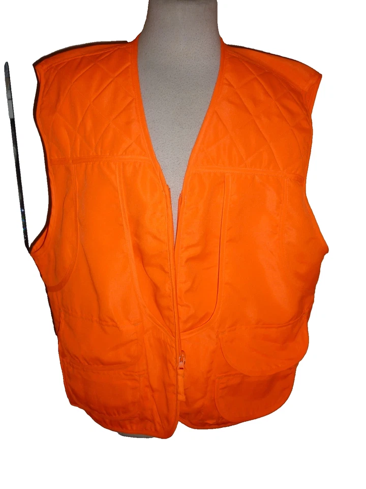NWOT NEW Master Sportsman Bird Hunting Vest Zip Up Sleeveless Orange L Large - Image 1 of 4