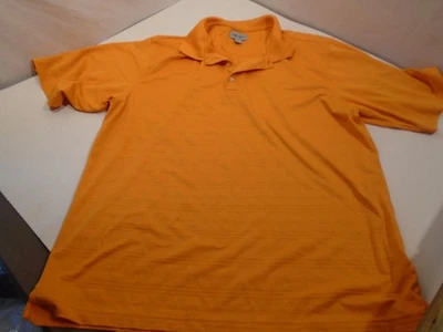 Walter Hagen 男式高尔夫 Polo 衫 L 码纯色橙色套衫短袖 — 第 1/4 张图片