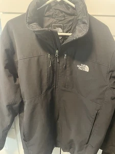 THE NORTH FACE klassischer schwarzer isolierter Herrenmantel mit Reißverschluss XL Kapuze fehlt - Bild 1 von 7