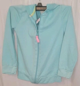 Tommy Bahama Kids Auqa Zip Up Hoodie Girls Size 5 Easy Care Cotton - Picture 1 of 4