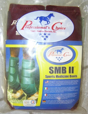NUEVO PAR BOTAS CABALLO PROTECCIÓN ACOLCHADA ELECCIÓN PROFESIONAL SMB II 200 BORGOÑA Foto 1 de 4