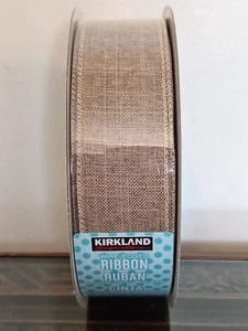 Kirkland Signature Wire-Edged Plain Ribbon 45.7m / 50 Yd Sealed Roll - Picture 1 of 5