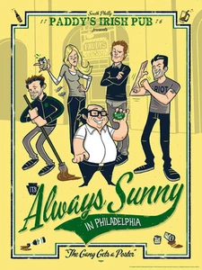 It's Always Sunny in Philadelphia Irish Pub TV Comedy Spaß interpretierendes Kunstwerk - Bild 1 von 1