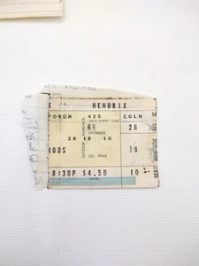 Jimi Hendrix Ticket Stub at The Forum 04/25/1970 Inglewood, CA - Picture 1 of 3