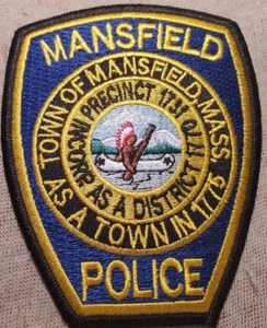 MA Mansfield Massachusetts Polizei Schulteraufnäher - Bild 1 von 1