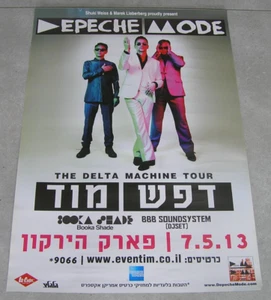 PÓSTER DEPECHE MODE The Delta Machine Tour IN Israel 5,7, 13 Promoción Original Raro - Imagen 1 de 1