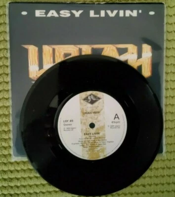 Uriah Heep – Easy Livin' 1988 picture sleeve 7" single picture sleeve vinyl reco Foto 1 de 3