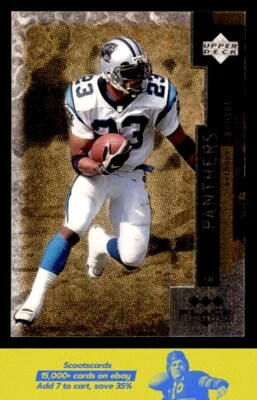 1998 Upper Deck Black Diamond Anthony Johnson Triple card #72 Carolina Panthers - Image 1 of 2