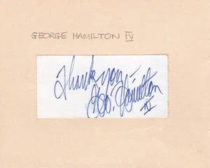 George Hamilton IV & Jack Jones - American singers - SIGNED AUTOGRAPH BOOK PAGE - Picture 1 of 3