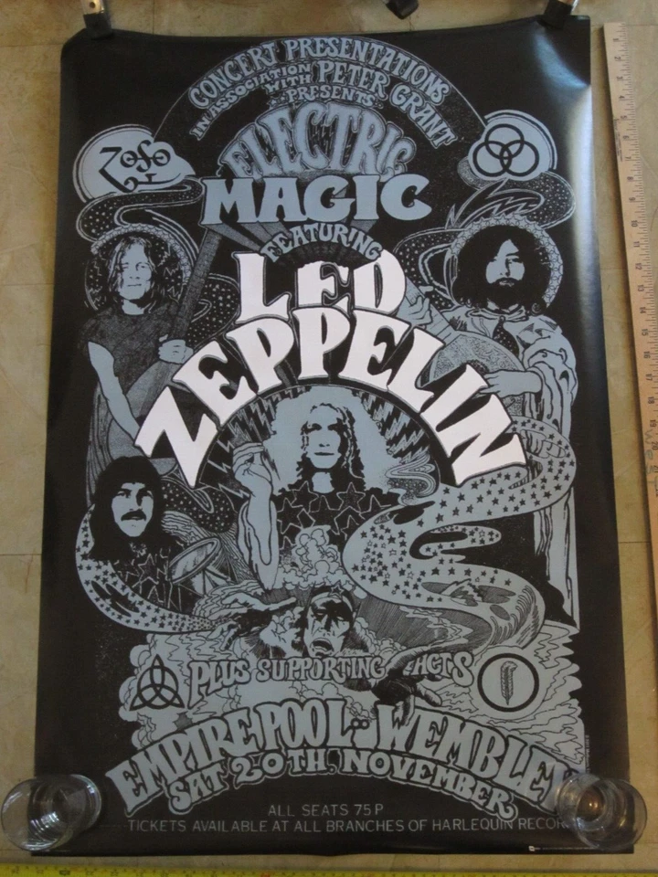 2015 Led Zeppelin 1970's Empire Pool Wembley Show Poster 36x24 - Image 1 of 1