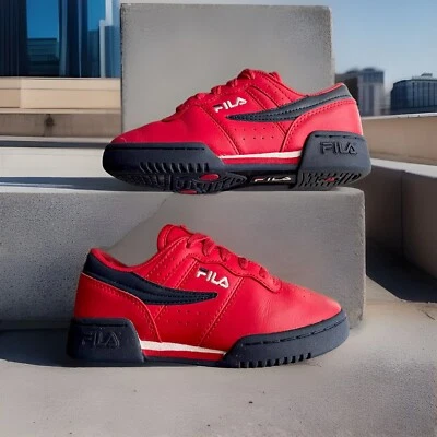 ZAPATILLAS DE FITNESS FILA CLÁSICAS ORIGINALES BAJAS ROJAS/AZULES/BLANCAS NIÑOS PEQUEÑOS TALLA 13C Foto 1 de 4