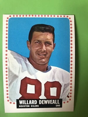 1964 Topps Football Card #72 Willard Dewveall-Houston Oilers Ex-EX+ SP - Image 1 of 2