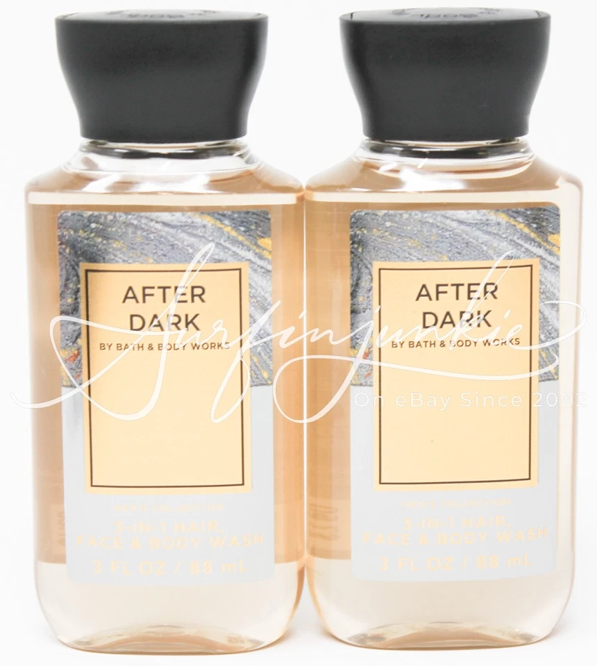 Bath & Body Works After Dark Shower Gel Body Wash Mens Men's Mini Travel 3oz 2pc - Image 1 of 1
