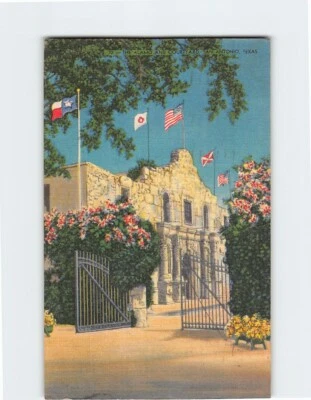 Postal The Alamo And Courtyard, San Antonio, Texas Foto 1 de 2