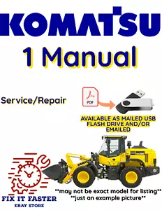 KOMATSU WA480-6-GALEO WHEEL LOADER SERVICE REPAIR MANUAL PDFS ON USB - Picture 1 of 2
