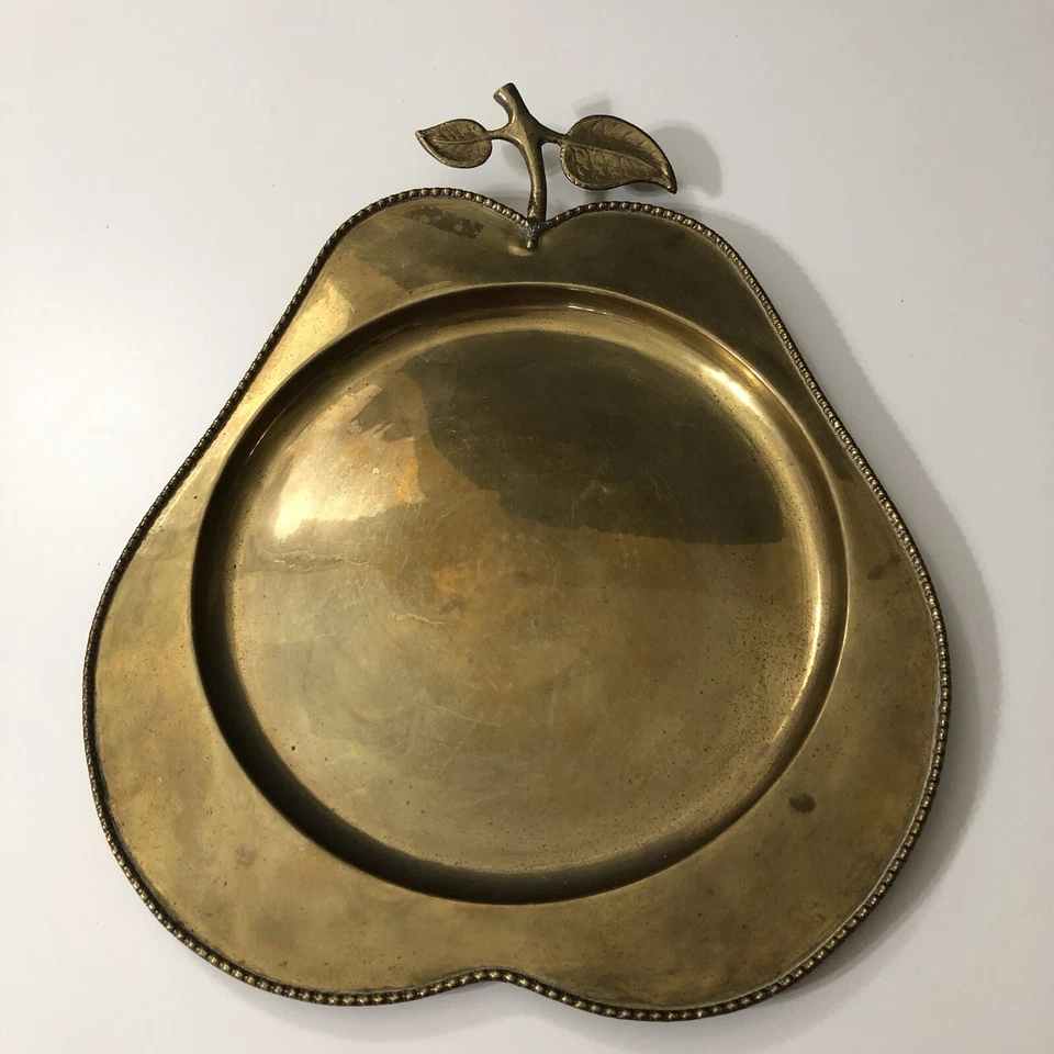 Brass Tray - Vintage Tray - Pear Shape Tray - Image 1 of 4