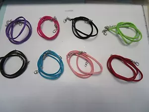 2 or 10 x 20 inches Suede Leather String Necklace Cords With Clasp - UK SUPPLIER - Picture 1 of 16