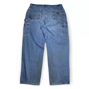 Carhartt B13 DST 40x32 blue Jeans Work Carpenter pants Relaxed Dungaree fit #1 - Picture 1 of 9