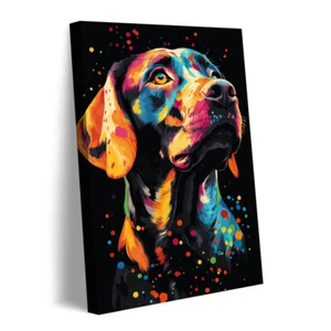 Colorful Dog Wall Art Canvas Prints Decor,Home Decor Painting,Framed Posters - Picture 1 of 8