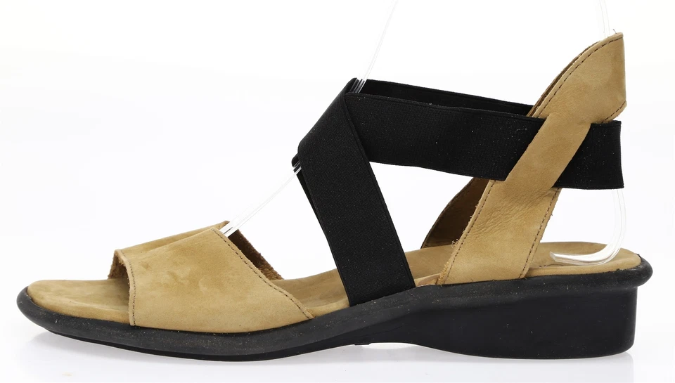 Sandalias planas Arche para mujer negras y beige de gamuza con correa cruzada talla 37 nuevas 216712 Foto 1 de 4