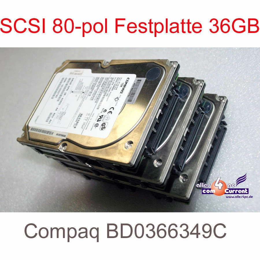 36 GB 80-POL 80-PIN Compaq Hard Drive BD0366349C 9N7006-022 SCSI HDD Server n825 - Image 1 of 1