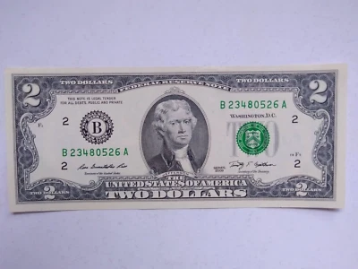 2009 Series 2 Dollar Bill. - Image 1 of 2