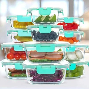 24PCS (12containers+12lids) High Borosilicate Glass Food-Lightning Deals - Picture 1 of 6