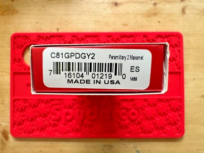 Spyderco Paramilitary 2 Maxamet C81GPDGY2 Gray G10 Handles PM2 Early Prod. Run. - Image 1 of 4