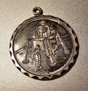 Medalla Danecraft Apolo XI 11 Plata Esterlina Dije Aldrin Collins Armstrong - Imagen 1 de 3