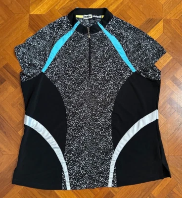JAMIE SADOCK XL women's golf shirt metallic accents polo short sleeve - Image 1 of 2