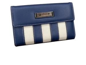 Damen Portemonnaie Dudlin Blau Weiß Brieftasche mit Kartenfächern Geldbörse Neu - Bild 1 von 4