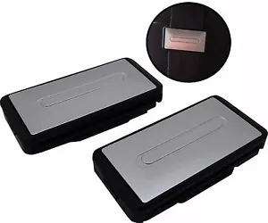 2 New Car Silver Seat Belt Stopper With Adjustable Clip For Comfort & Safety - Picture 1 of 3