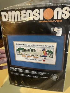 1984 Dimensions A MOTHER HOLDS Counted Cross Stitch SEALED Kit #3569 12x6” 16x10 - Picture 1 of 4