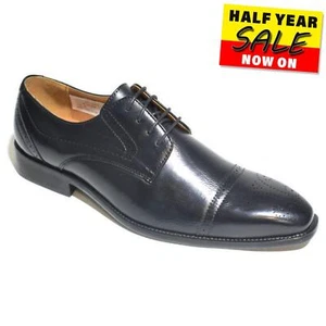 Malin Maxton Herren Freizeit Formell Kleid Brogue Schnürer Designer Schuhe Black - Imagen 1 de 1