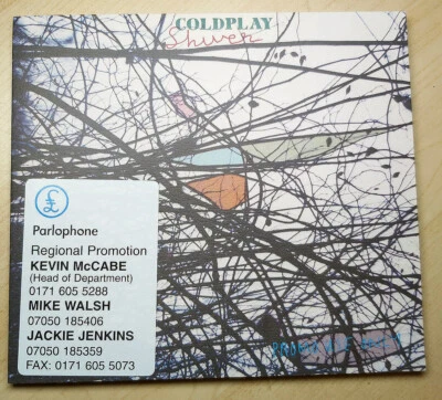 Coldplay Shiver Promo CD Single Parlophone ‎Records CDRDJ6536  - Image 1 of 4