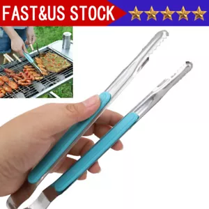 Korean BBQ Stainless Steel Tongs Light Weight BBQ Seafood Bread Multi Purpose - Picture 1 of 10