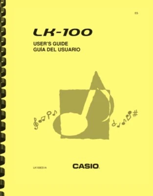 Casio LK100 LK-100 Keyboard USER GUIDE OWNER'S MANUAL - Image 1 of 3