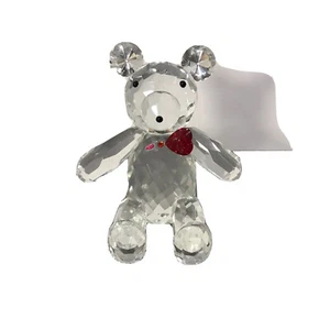 Crystal 4” Bear Figurine with Red Crystal Heart - Picture 1 of 8