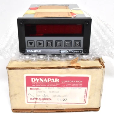 Dynapar MCJR1S00 8-Digit Totalizer 115/230VAC New - Image 1 of 4