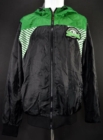 Vintage 010 Casuals Feyenoord Rotterdam Black Green Windbreaker Jacket | Size M Cover