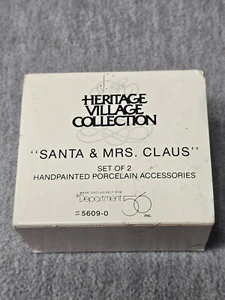 Dept 56 Mr & Mrs Claus Heritage Village Retired Set Of Two #5609-0 - Bild 1 von 7