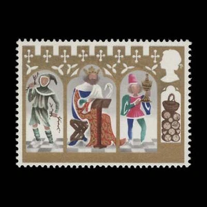 Großbritannien 1973 (Sorte) 31/2p Weihnachten fehlt grau-schwarz, PVA - Bild 1 von 1