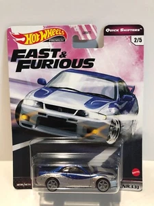 HOT WHEELS PREMIUMS FAST & FURIOUS QUICK SHIFTERS NISSAN SKYLINE GT-R BCNR33 NIP - Picture 1 of 4