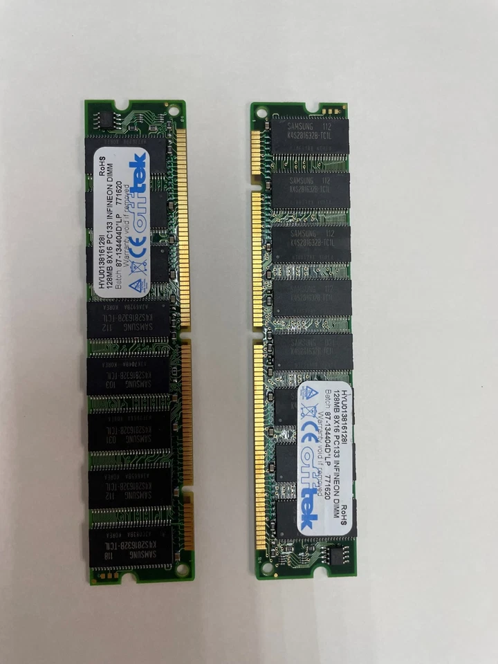 SAMSUNG 128MB 8X16 PC133 INFINEON DIMM - Image 1 of 1
