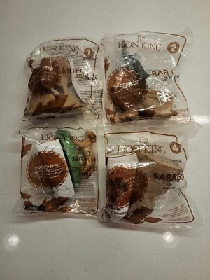 McDonald's Lion King Happy Meal Toy 2019 lote de 4 # 1,2,3 y 4 Foto 1 de 4