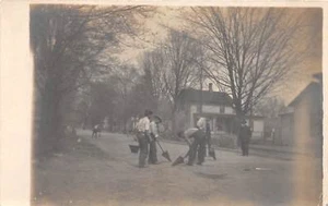 E54/ Occupational Real Photo RPPC Postcard c1910 Street Workers Crew 12 - Picture 1 of 4