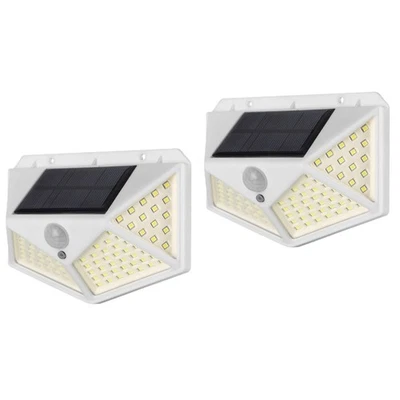  Set of 2 Wasserdichte Solarleuchten Solar-gartenleuchten Angetriebene Lampe - Bild 1 von 4