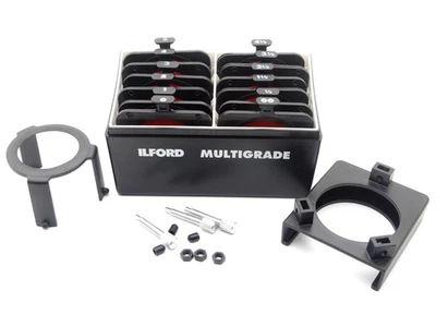 Ilford Multigrade 12 Piece Filter Set - inc Holder & Adapter - Image 1 of 3