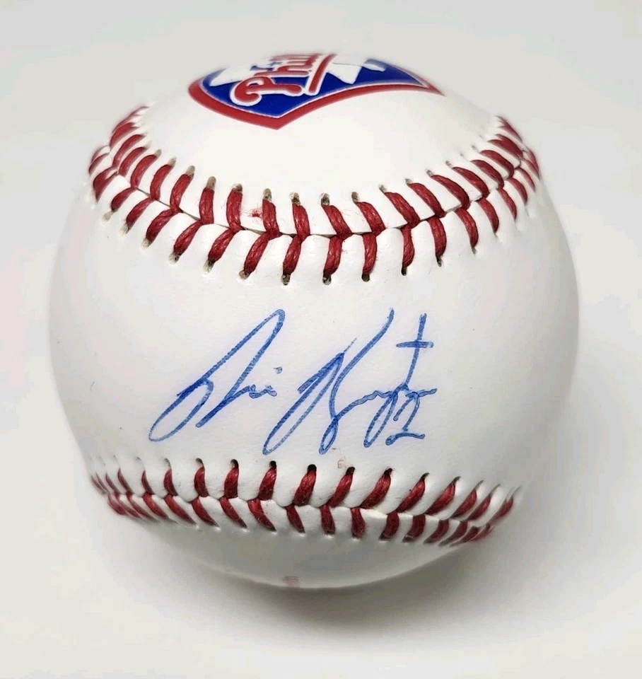 Rico Brogna Signed Rawlings Official 1997 Philadelphia Phillies Baseball B6 - Image 1 of 4